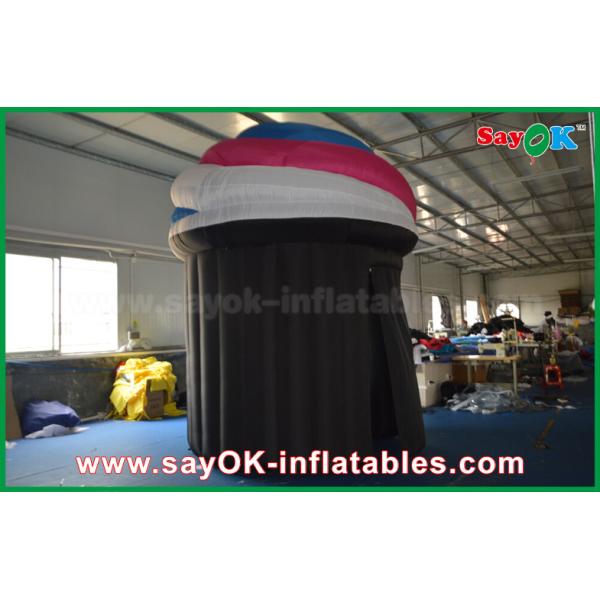 Advertising Booth Displays DIA 2.5m Customized Inflatable Booth Tent , PVC Photo Booth Tent Durable