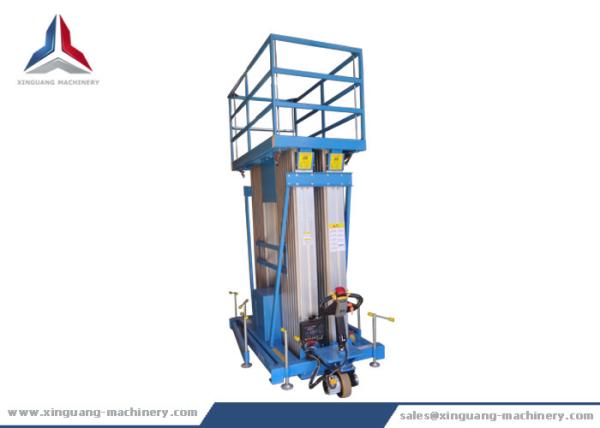 High End 14m Battery Moving and Lifting Four Mast Hydraulic Aluminum Lift Table