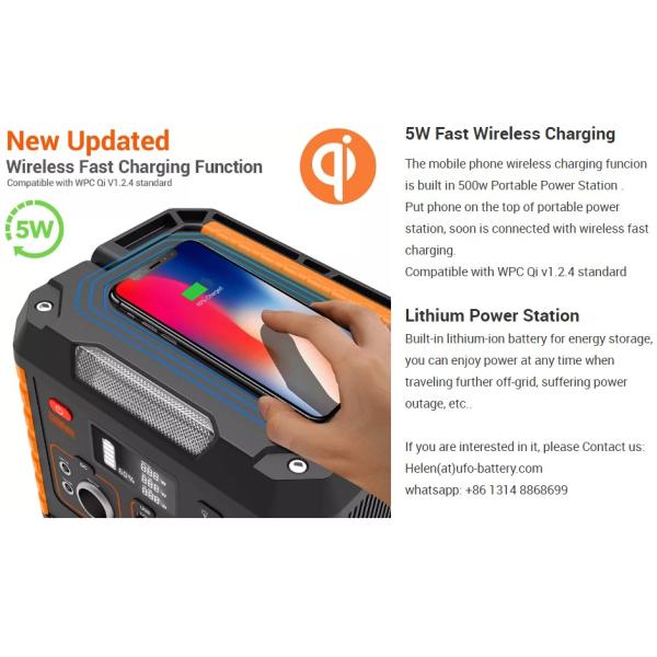 батарея портативной солнечной электростанции генератора 500W перезаряжаемые для располагаться лагерем Outdoors