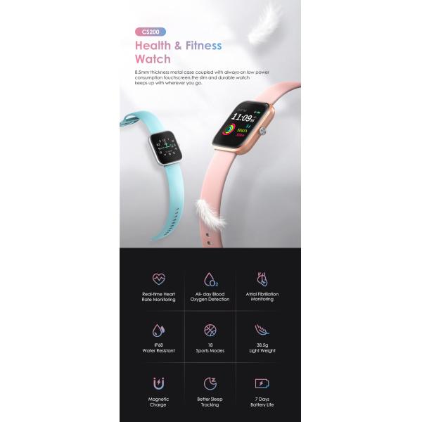 Touch Screen 240*240 Thickness 8.5mm Waterproof Sport Smart Watch