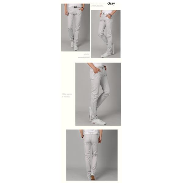 Pants length Trousers Fashion Style Stretch Fit Cotton Mid Waist Trousers For Man