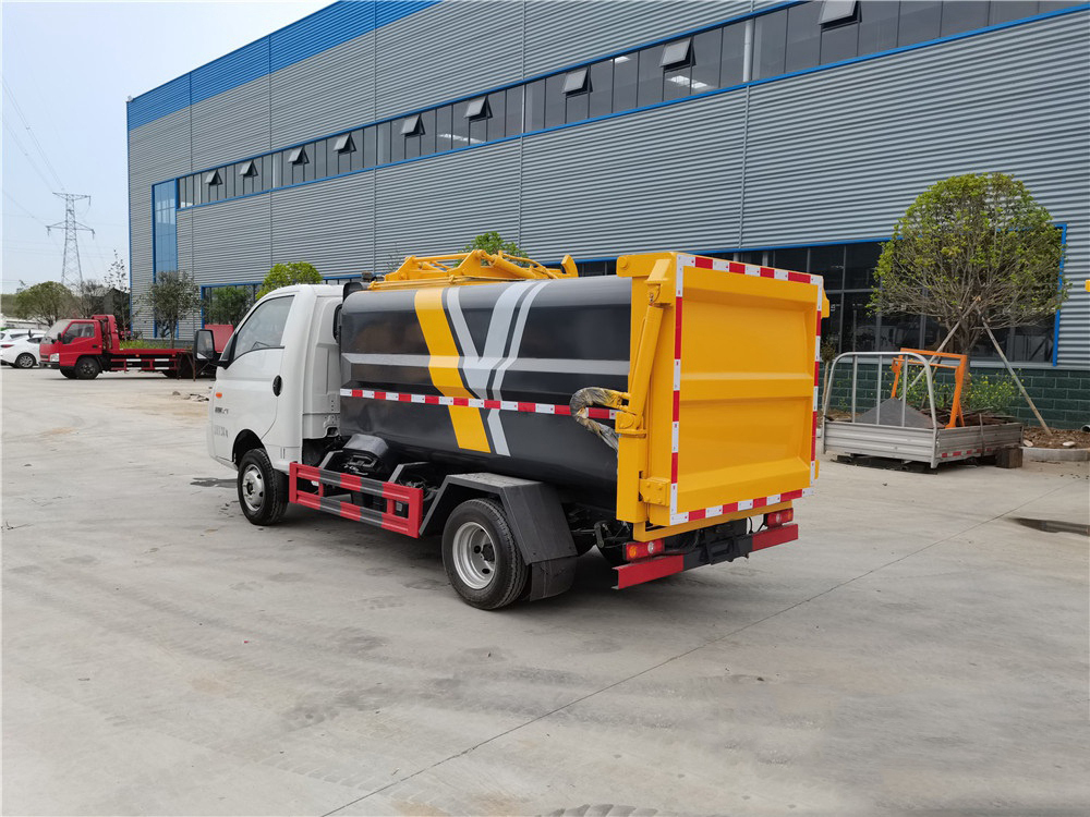 4.5m³ XDEM KAMA Ruihang Blue-Plate Side-Loader Garbage Compactor Truck