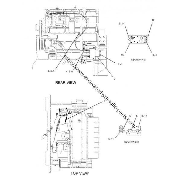 Мотор дросселя акселератора запасных частей 320B 320BL экскаватора, губернатор 2475232 приводов
