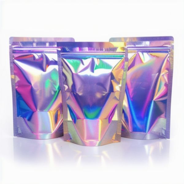 Hamburger Custom Mylar Bags 3.5 Holographic Packaging Stand Up Pouch Gravure Printing Direct Print Pouch Flower Package
