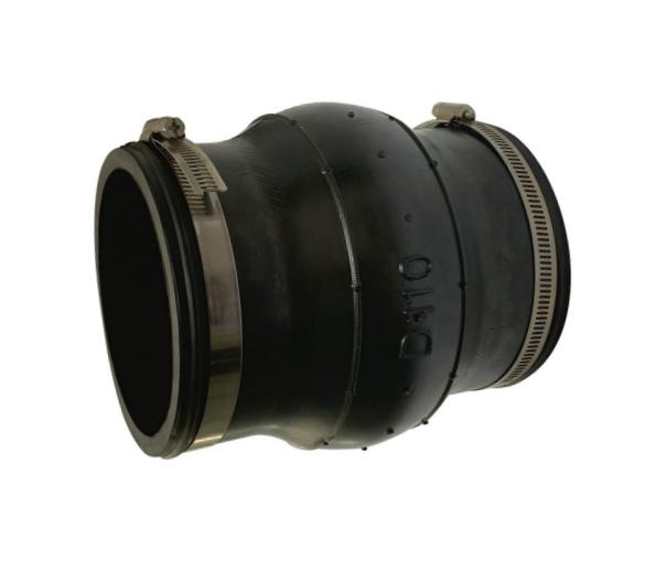 Dn110 Pvc Pipe Flexible Coupling Clamp Type Rubber Expansion Joint for Plastic Pipes