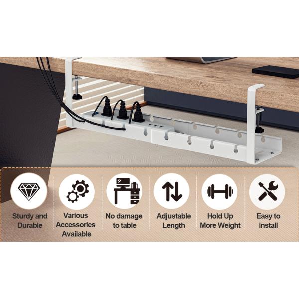 Установка типа крюка для прочного металлического выдвижного кабельного поддона и хранения под столом