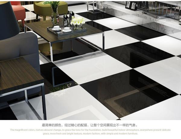 600x600mm 800x800mm White Polished Porcelain Floor Tiles 9mm