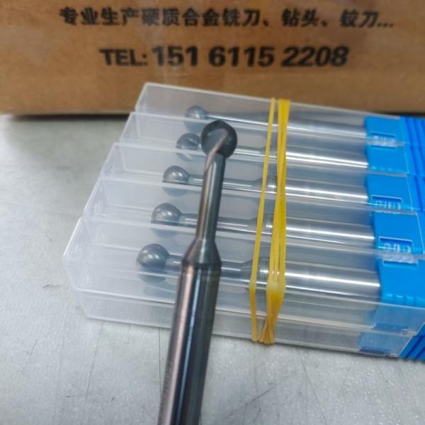 AlTiN Coating Customized Carbide Tool Lollipop Ball End Mill For Deep Undercuts
