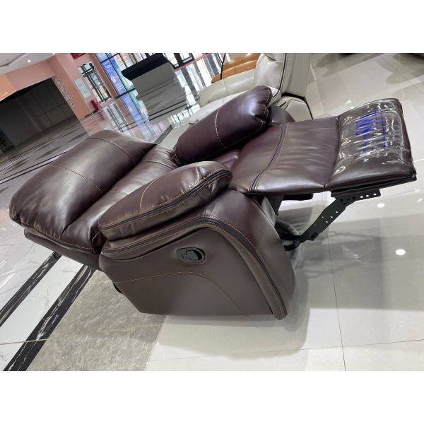 Swivel Rotatable Leather Recliner Sofa Chair-Ergonomic Modern Design for Bedroom Balcony & Study Room