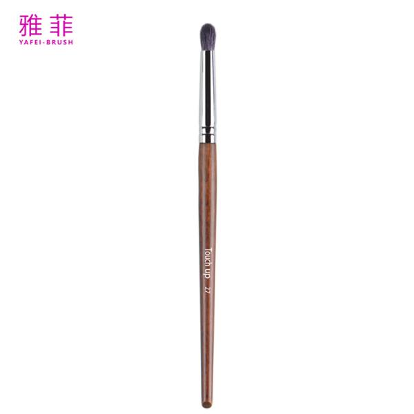 TOUCH UP 27 Custom Logo Animal Hair Copper Ferrule Wooden Handle Blending Eyeshadow Brush  With Durable Handle
