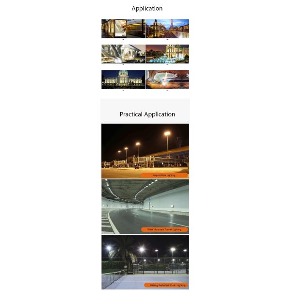 250W Outdoor LED Flood Lights IP65 3 Years Warranty Optional Lens Angle