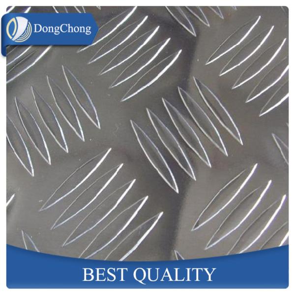 4mm Diamond Aluminum Sheet , Anti Skid Aluminum Checkered Sheet Vehicle Floor