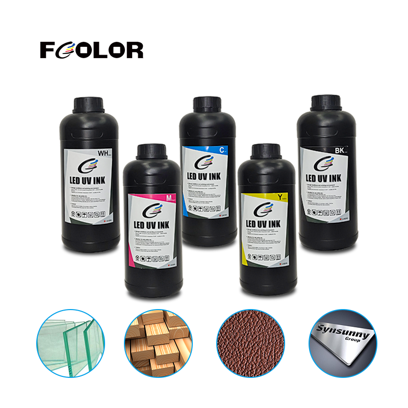 FCOLOR Low Odor DX5 UV INK Printer Hard LED UV Ink L1800 R1390 XP600 TX800 DX5