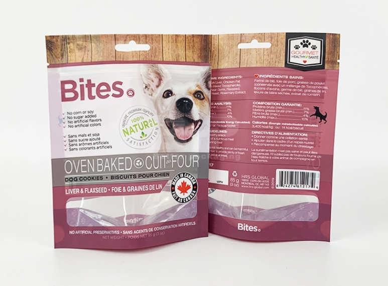 Gravure Printing Stand Up Resealable Pouch Packaging For Pet Feed