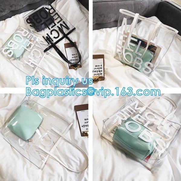 PVC bags clear lady cosmetic bag, transparent waterproof pvc cheap beach bags, Women's Casual Canvas Tote Bags Shoulder