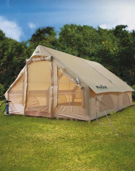8.5m Length Inflatable Air Tent with 5 Oversized Side Windows and Dual-Chamber Air-Beam Frame for Lakeside Camping