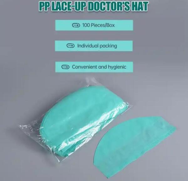 Disposable nonwoven Surgical cap DISPOSABLE NURSE SURGICAL HEADCAP NON WOVEN CAP BOUFFANT HAIR NET SHOW