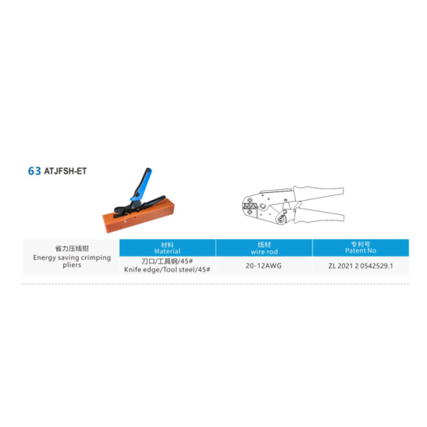 Yellow wire press pliers details page two
