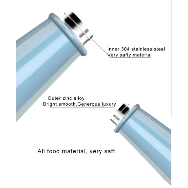 Vacuum Cup Insulated Water Bottle Outer Zinc Alloy Material With Handle