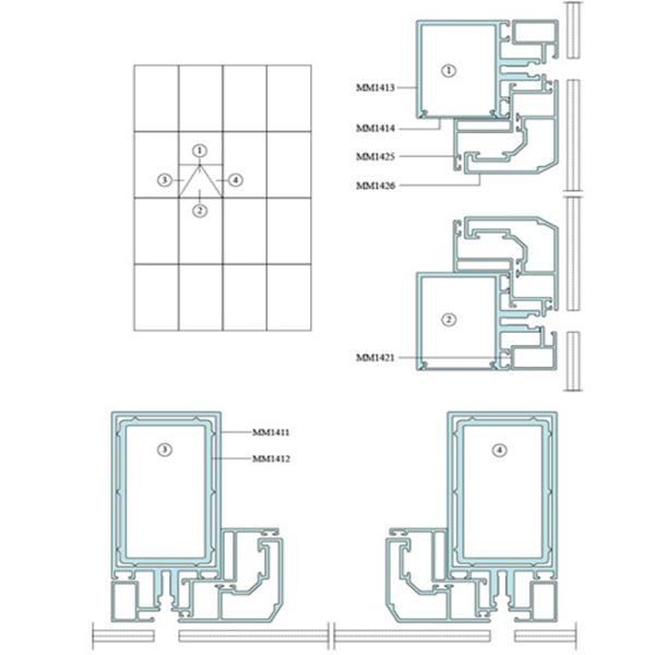 алюминиевое штранг-прессование 6063-T5 профилирует GB/75237-2004 для внешнего украшения