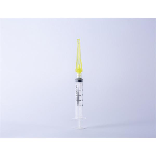 Sterile Medical Disposable Safety Syringe With Safety Needle 16G-30G FDA51K