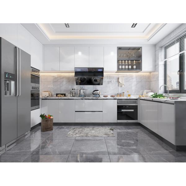 Armario de cocina de lujo personalizado privado con mesa de cocina para casa