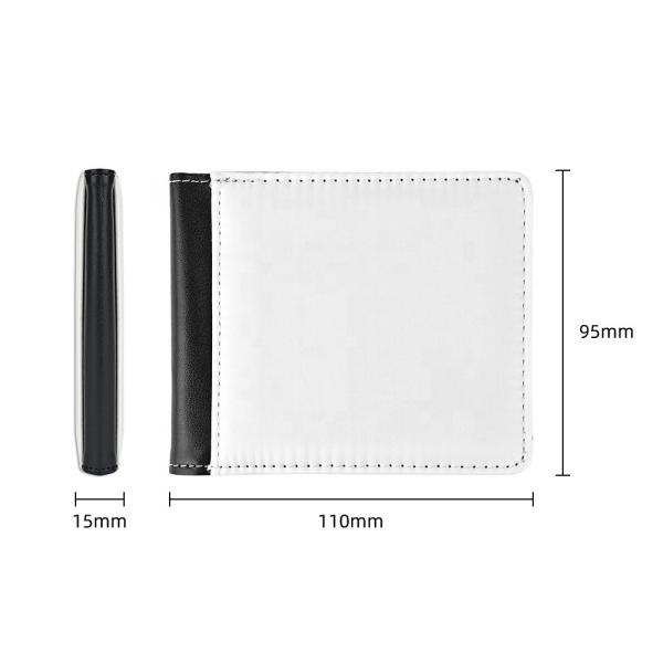 Double Sided Pu Leather Sublimation Wallet Blanks Personalized Wallet For Men
