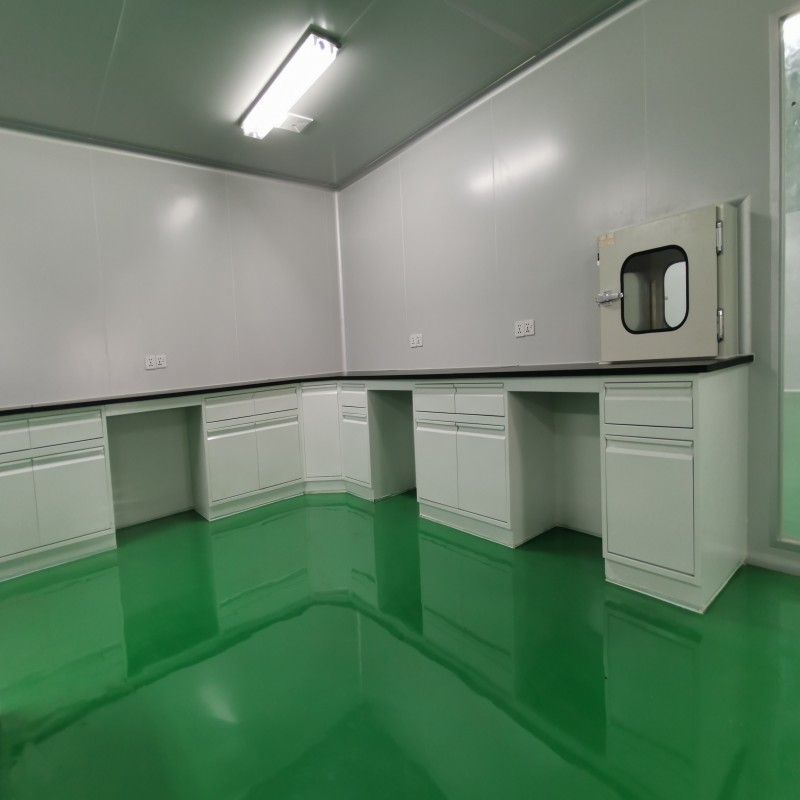 Steel Wood Modular Laboratory Benches C Frame Laboratory Island Table With Sink And Reagent Rack