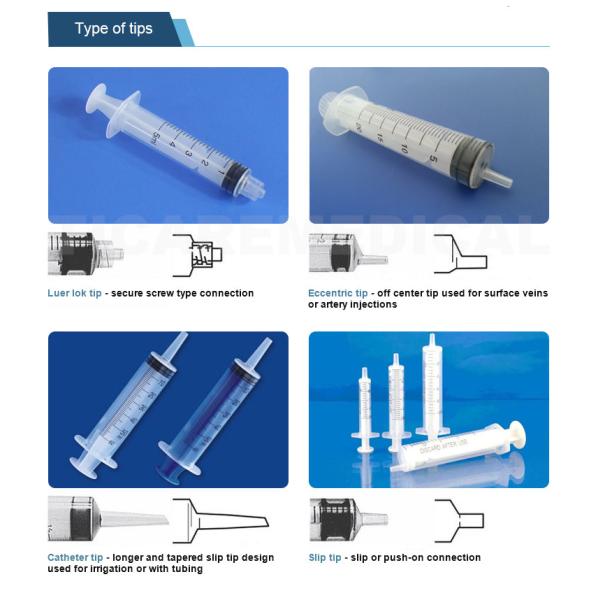 Pyrogen Free Disposable Plastic Syringe , Large Plastic Syringe 500ml