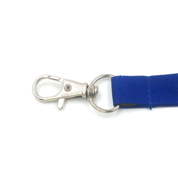Yellow Logo Woven Neck Lanyards ID Card Neck Lanyard With Thumb Trigger