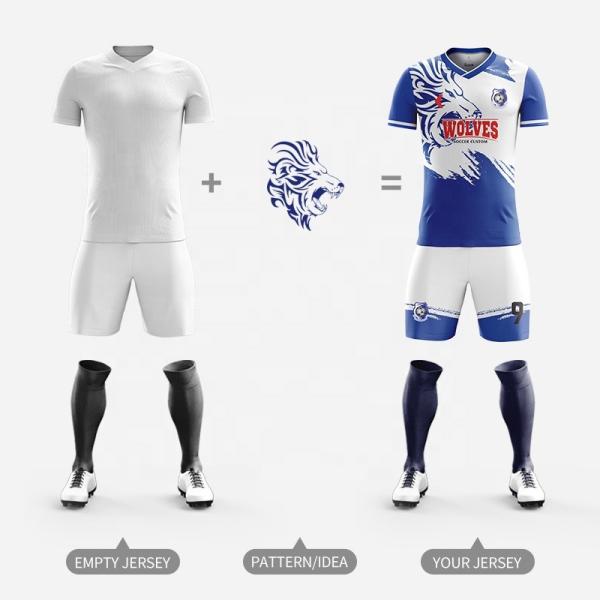 Sublimated Soccer Shirts Jerseys Uniform Kits Practical Washable