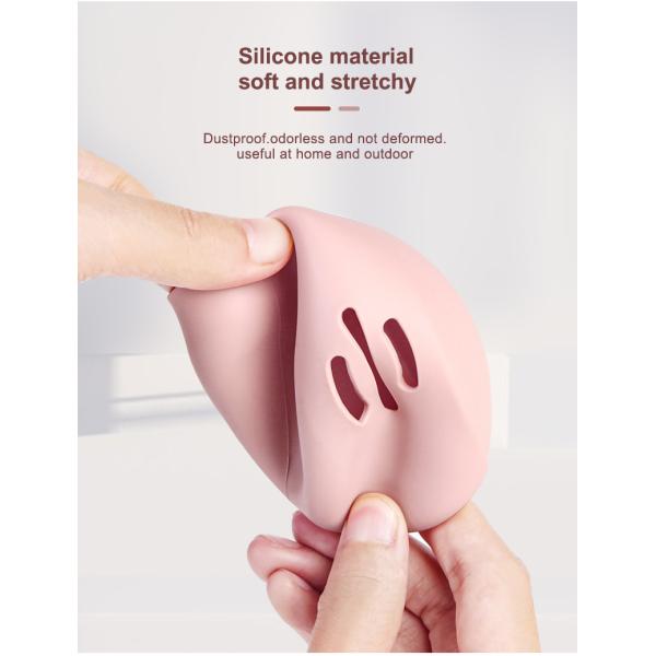 Custom Eco-friendly Soft Silicone Makeup Sponge Blender Holder Box for Cosmetic Travel