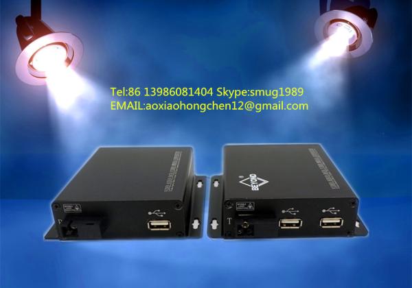 USB2.0 fiber optical extender for 1.1/2.0 usb over SM fiber to 5KM in USB camera, printer, U disk ,touch screen system