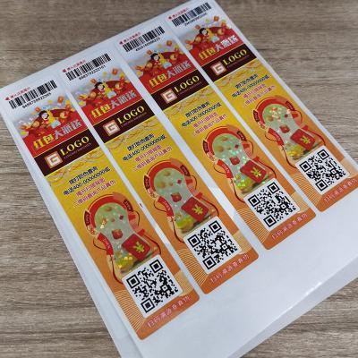 Etiquetas de segurança de código QR impermeáveis personalizadas Etiqueta de produto de digitalização de rolo de corte a óleo