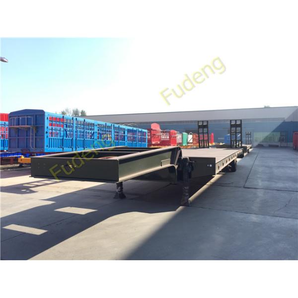 Semi Low Bed Trailer Truck 4 Axles 120 Tons , Heavy Duty Utility Trailer with BPW axle