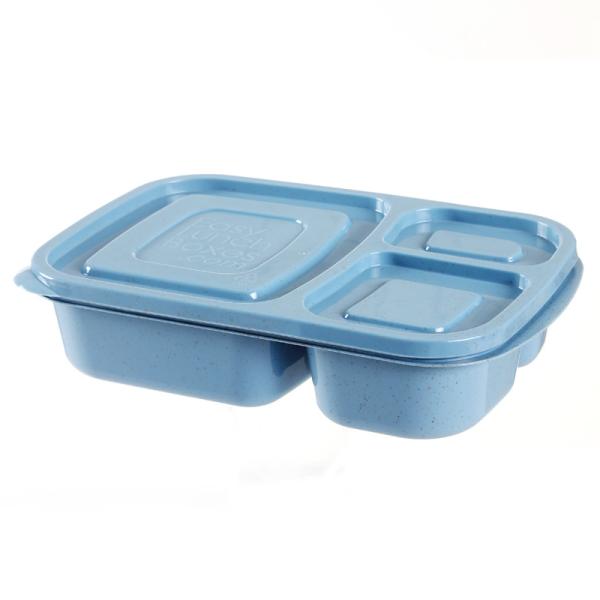 Takeaway 3 Compartment 119g Microwave Plastic Lunch Box