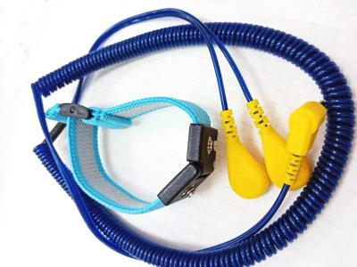 Da faixa dupla da descarga eletrostática do fio do ESD pressão ajustável do cabo 4mm do plutônio