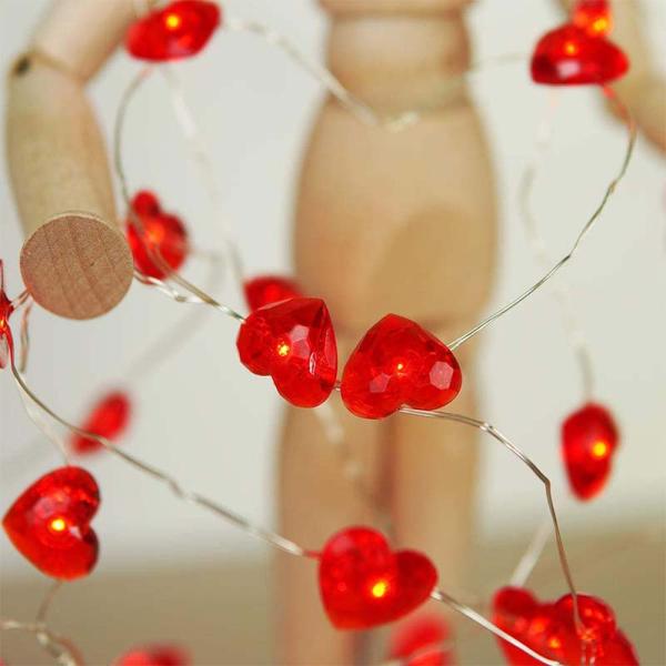 Valentines Day Gift Love Heart Wedding String Fairy String Light Indoor Wedding Party Garden Garland Valentines Day Decor