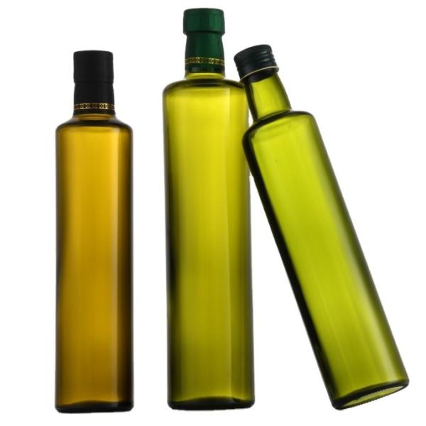 Marasca verde oscuro cuadrado Aceite de oliva para cocinar Botellas de vidrio