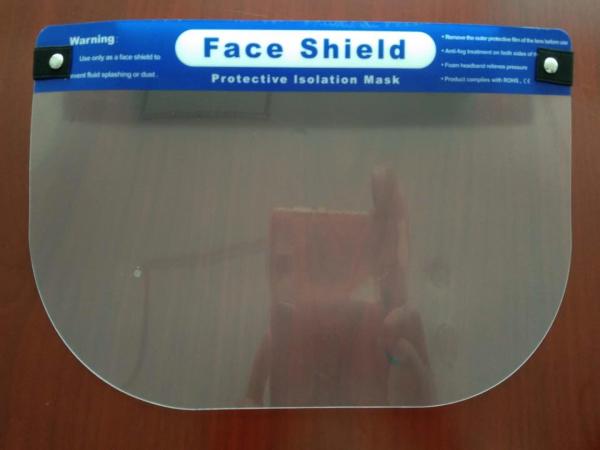 99% Transmittance Plastic Face Shield , Safety Face Shield Light Weight