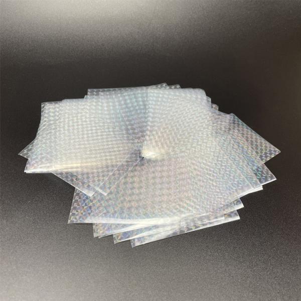 66mmx98mm Transparent Holographic Card Sleeves , Waterproof Card Holder Protector