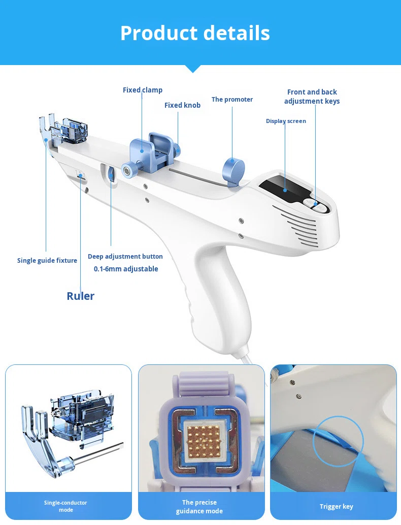 Mesotherapy Gun Shallow Guide Water Facial Rejuvenation Device 5th Generation Dual-Mode Microcrystalline Radiofrequency