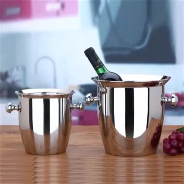 Stainless Steel Ice Bucket for 6 Bottles Beer Red Wine Customization Sales Promotion