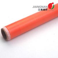 Tissu orange de fibre de verre de silicone de couleur pour les vestes démontables d'isolation