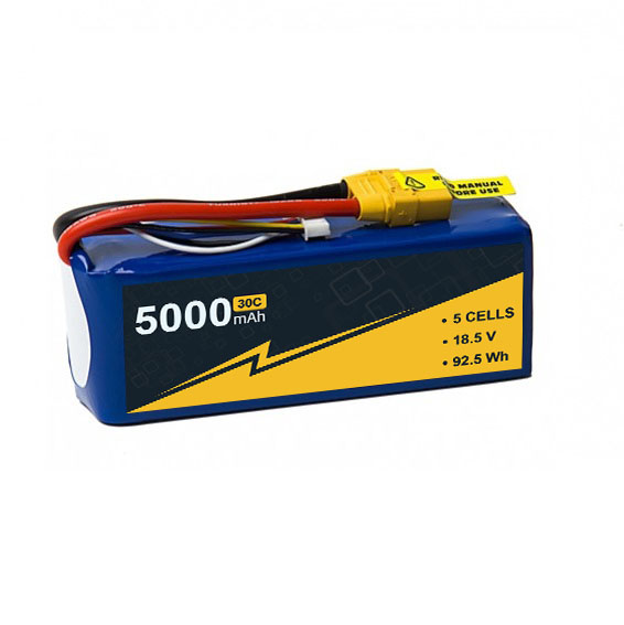 Safe High Rate 5s 5000mah Lipo Battery 18.5V 25C 50C Lipo Battery