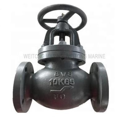 Reliable Marine Valve , Cast Iron 10K Globe Valve JIS F7307 With Handle Wheel