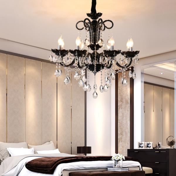 Black and silver crystal chandelier light fixtures ( WH-CY-20)