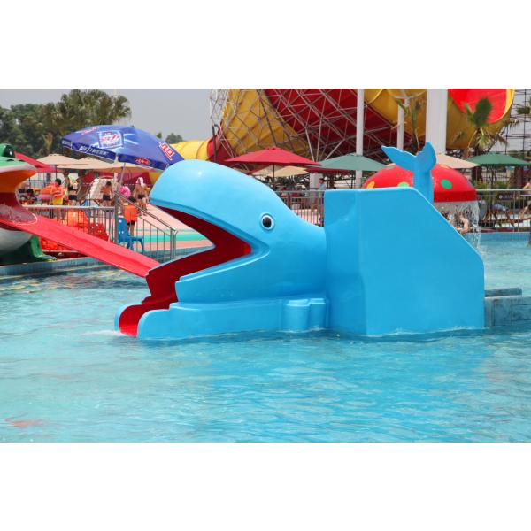 Outdoor Water Park Whales Cartoon Shape Kids Pool Whale Water Slides CE SGS