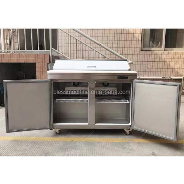 Single Door Super Performance Salad Bar Pizza Prep Table Refrigerator with Low Investment