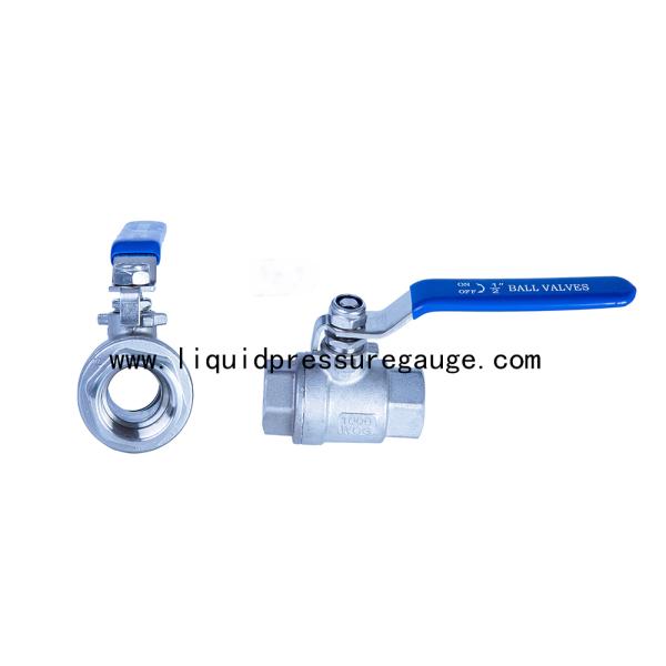 Stainless Steel 2 PC Ball Valve WOG1000 1/2 NPT Female To Female
